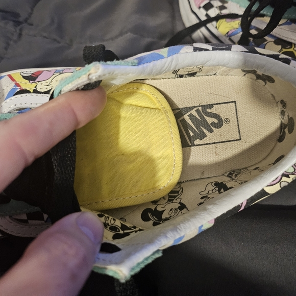 Vans X Disney Old Skool 80s Mickey Mouse Sneakers Womens 8 Checkerboard Skater - Picture 6 of 7